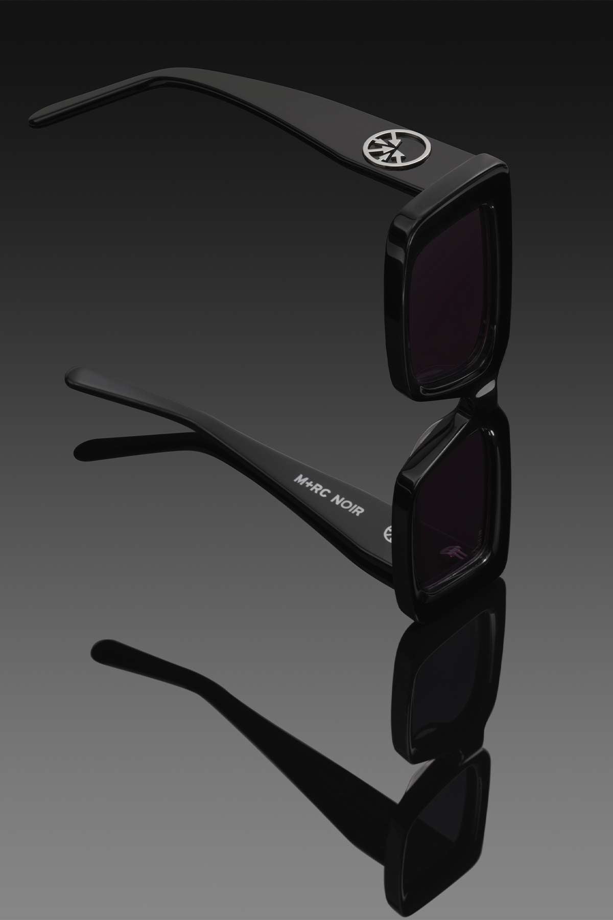 'MOB' Silver Circle Black sunglasses