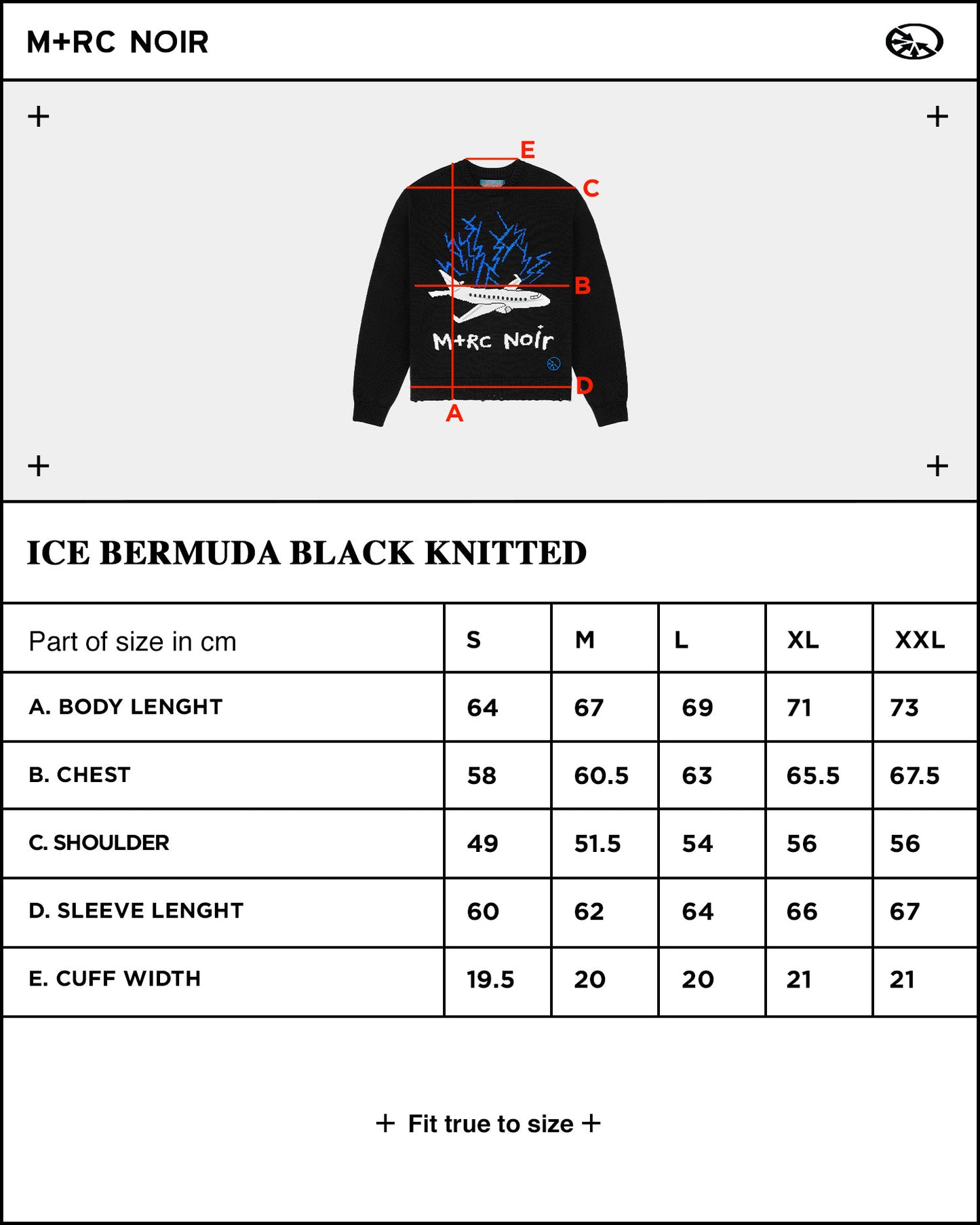 Ice Bermuda Black Knitted