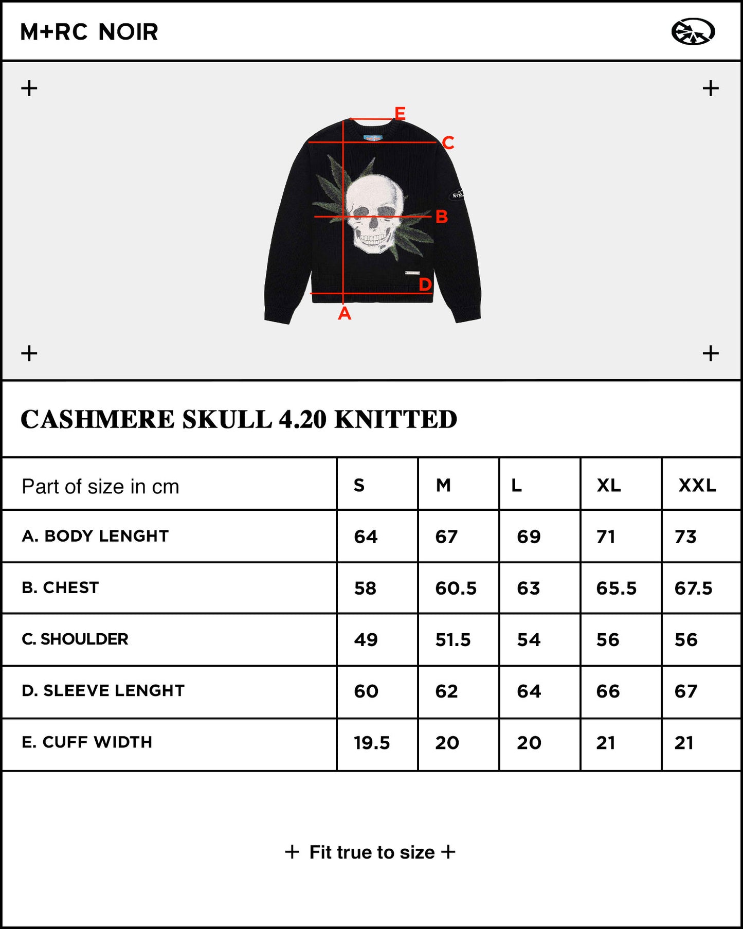 Cachemire Skull 4.20 Noir Tricoté