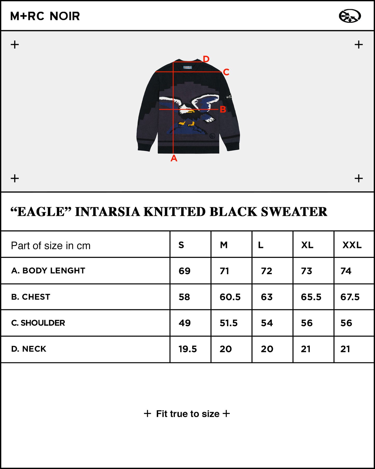 "Eagle" Knitted Black Sweater