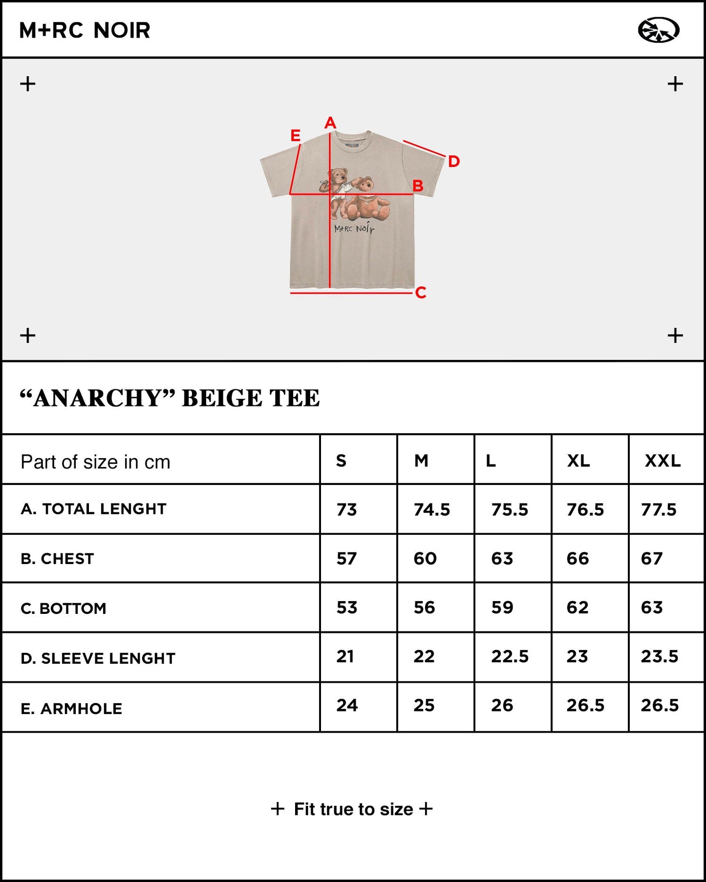 "Anarchy" Beige Tee - mrcnoir