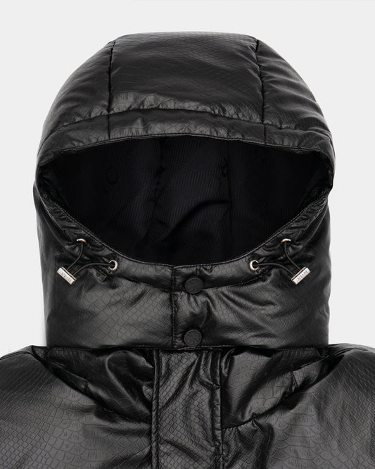 “Baby Alligator” Goose Down Black Vest - mrcnoir