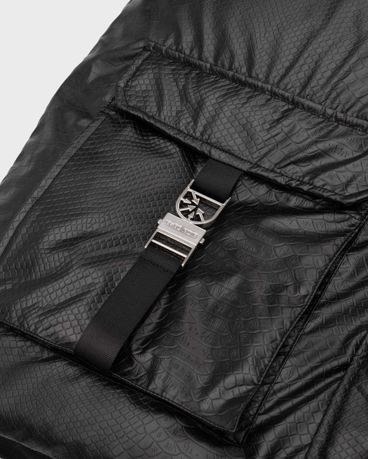 “Baby Alligator” Goose Down Black Vest - mrcnoir