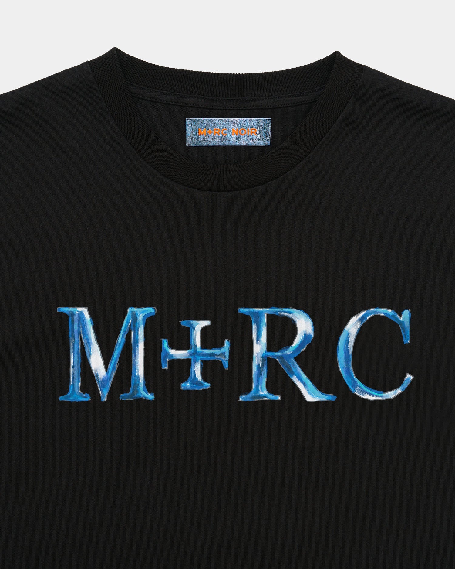 Cloudy Heart Pima Cotton Black Tee - mrcnoir