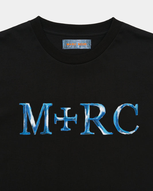 Cloudy Heart Pima Cotton Black Tee - mrcnoir