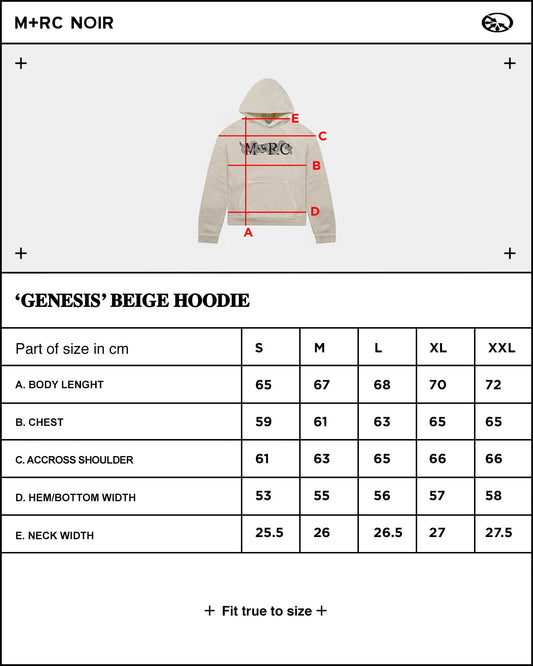 Genesis Beige Hoodie - mrcnoir