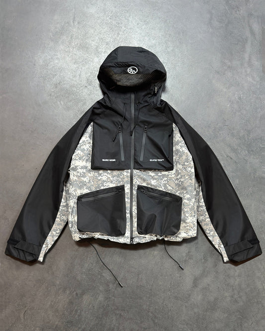 "God’s Complex" Snow Digit Camo Black Jacket - mrcnoir