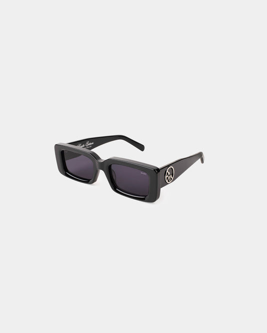 "MOB" Silver Circle Black sunglasses - mrcnoir
