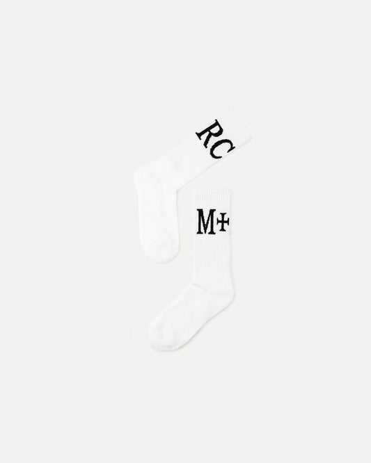 M+RC White Royal Socks - mrcnoir