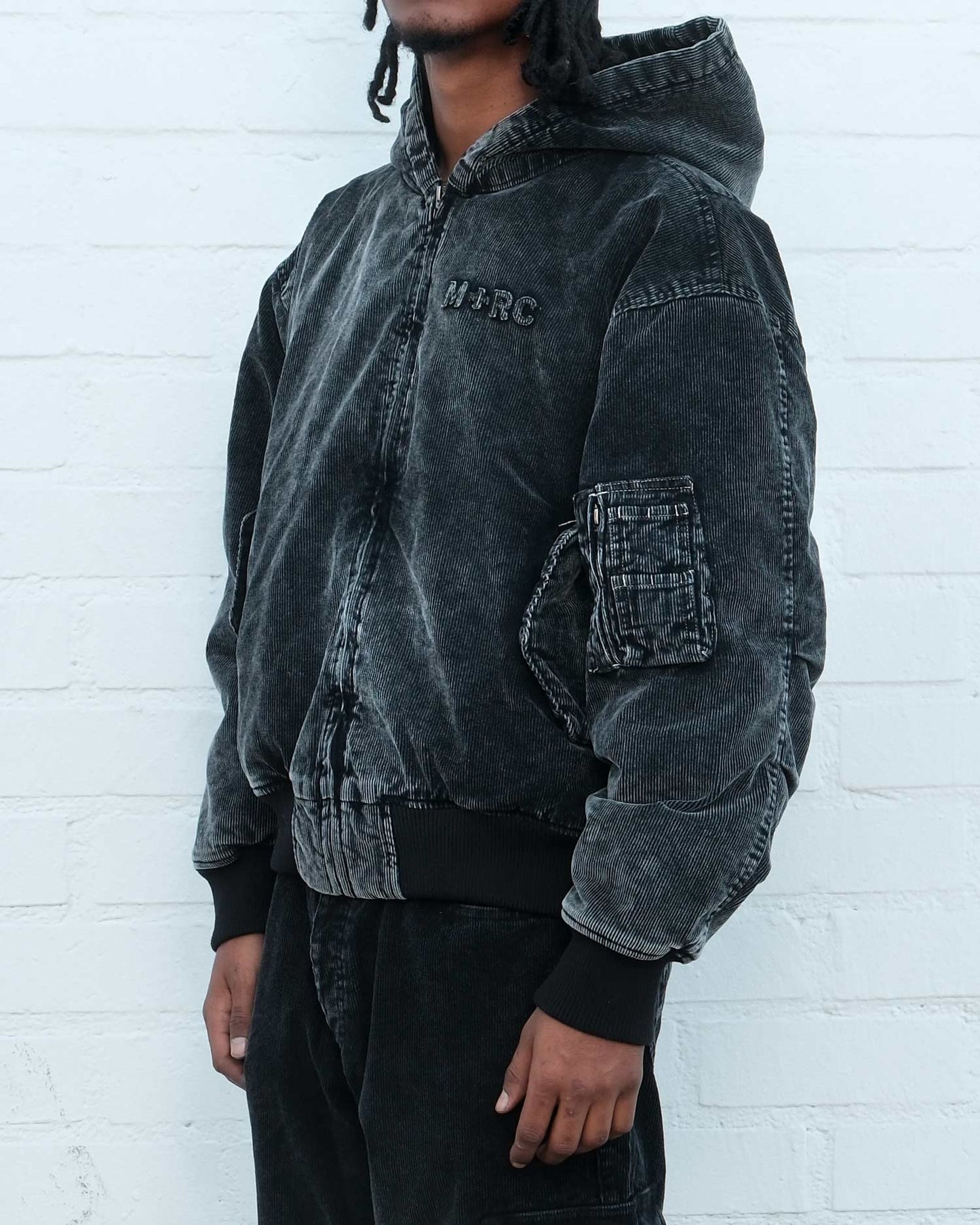 "Overtime" Stone - Washed Corduroy Jacket - mrcnoir