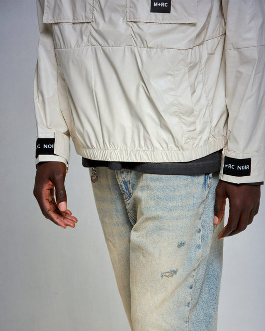 PU Carbon off white Jacket - mrcnoir