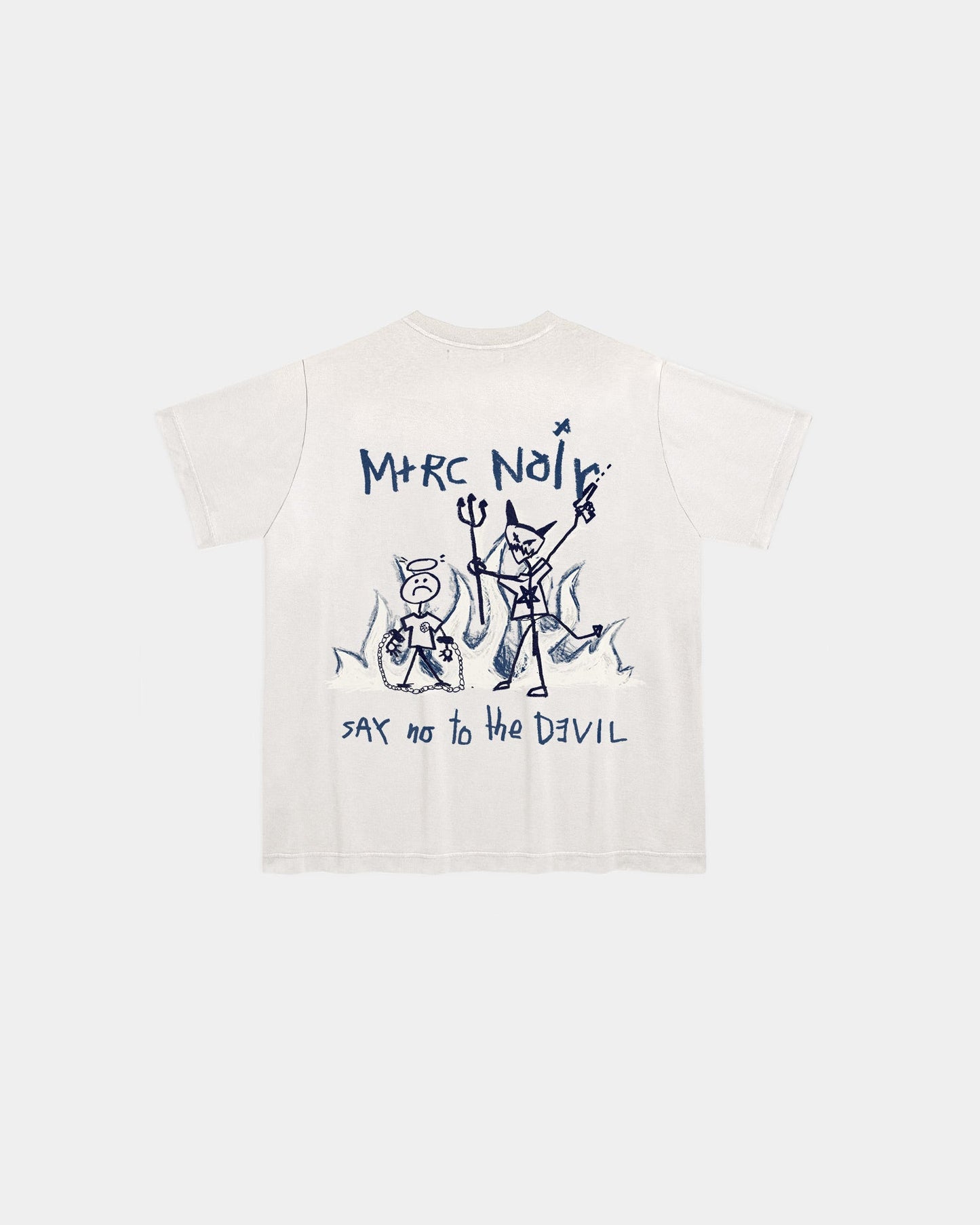 "Say No" White Tee - mrcnoir