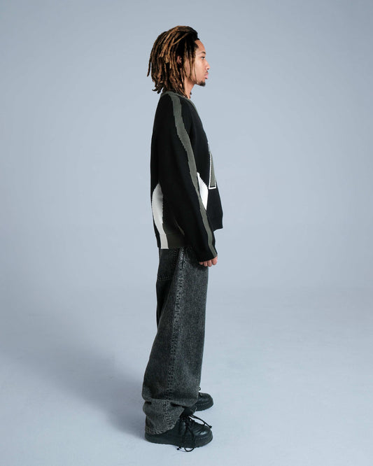 "Seven Lives" Football Knitted Sweater - mrcnoir