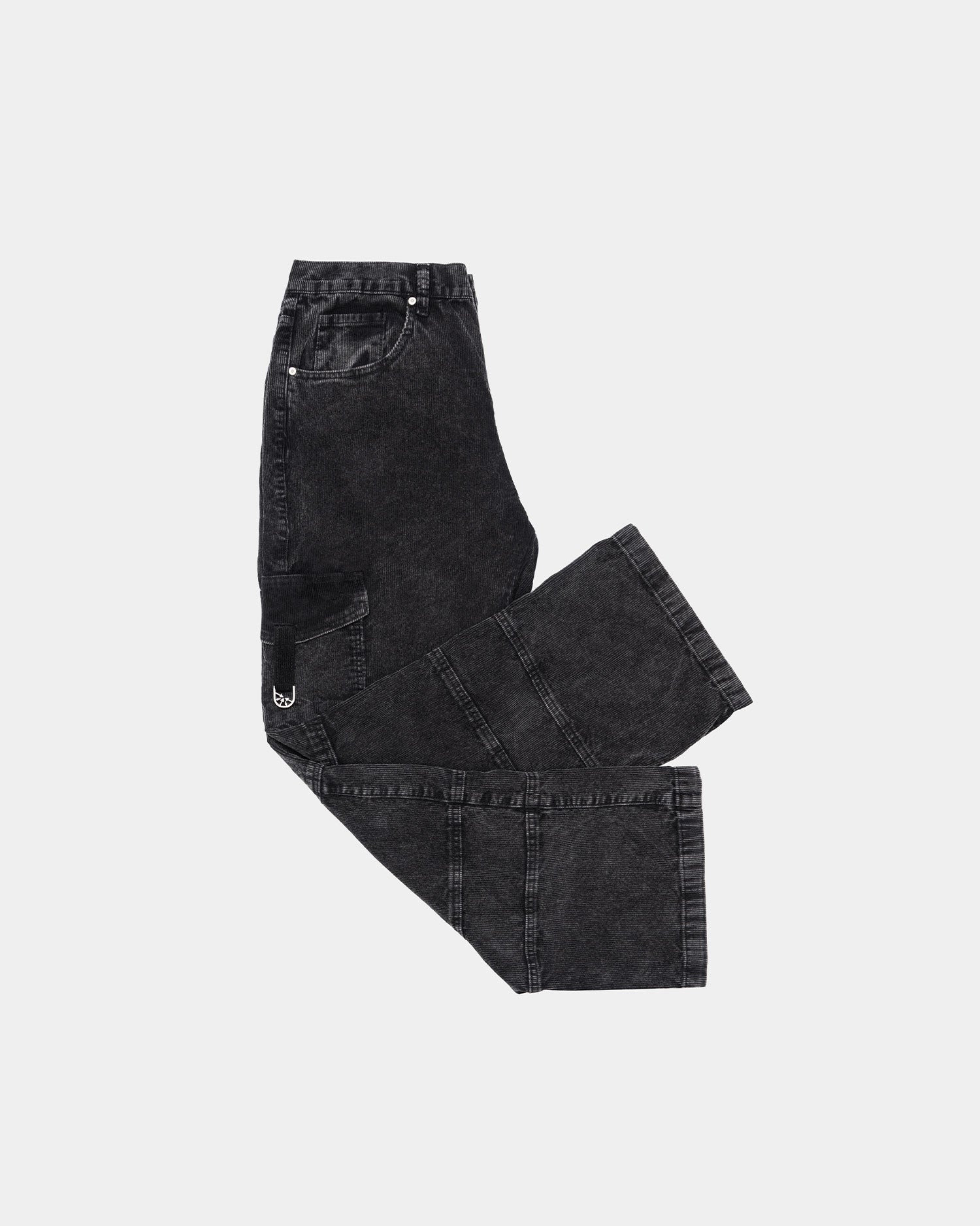 Styx Corduroy Black Cargo Pant - mrcnoir