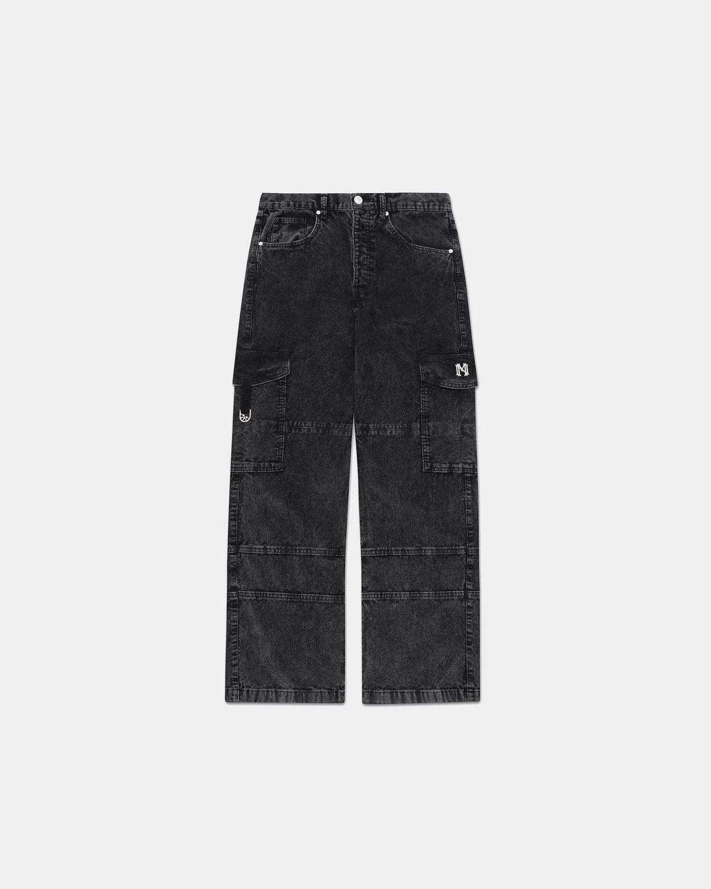 Styx Corduroy Black Cargo Pant - mrcnoir