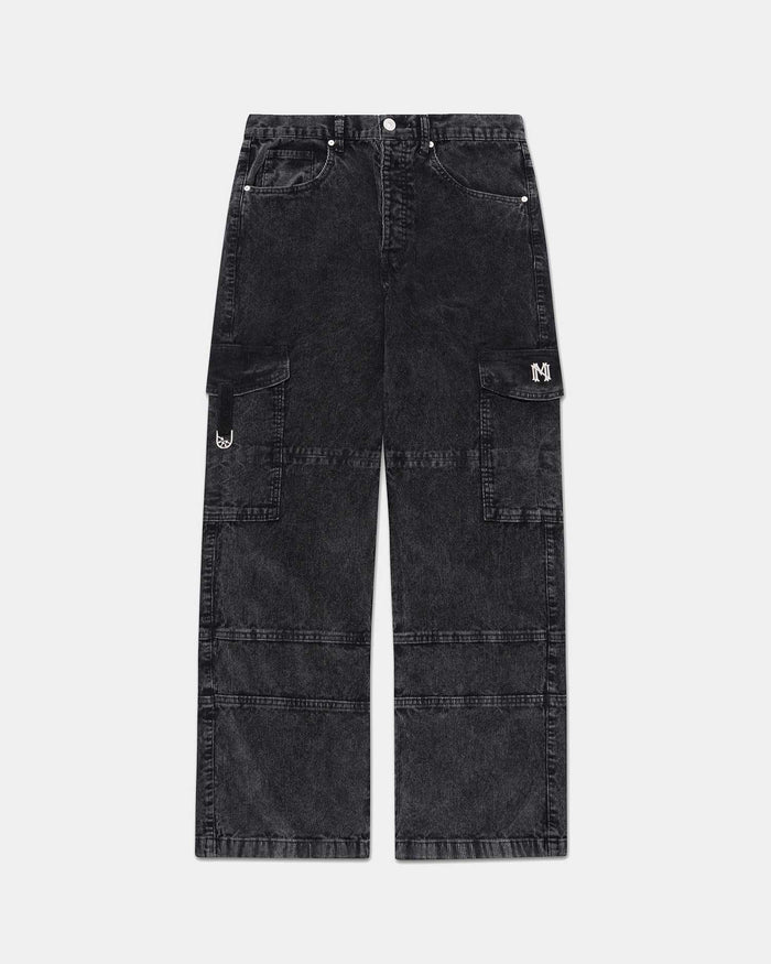 Styx Corduroy Black Cargo Pant US - mrcnoir