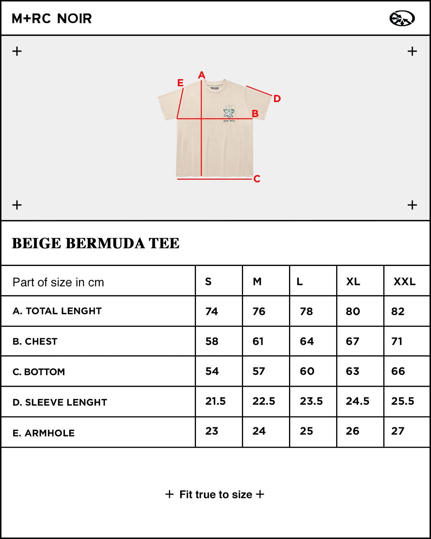 US Beige Bermuda tee - mrcnoir