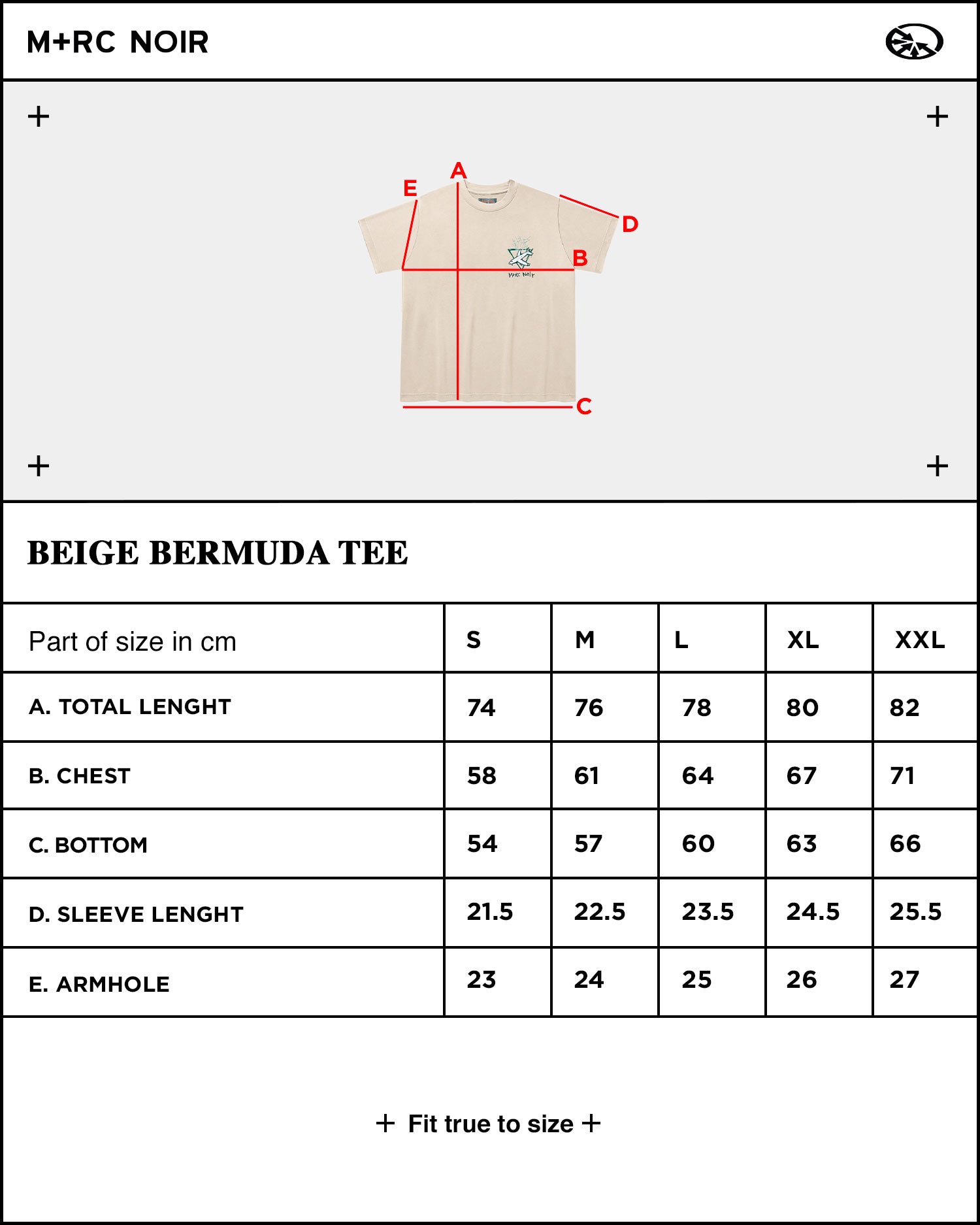 US Beige Bermuda tee - mrcnoir