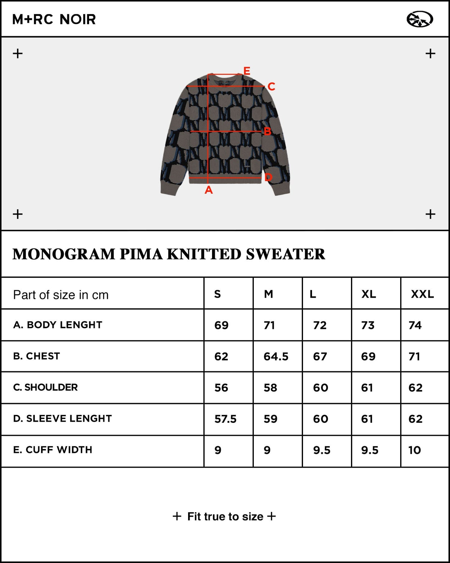 USA Monogram Knitted Sweater - mrcnoir