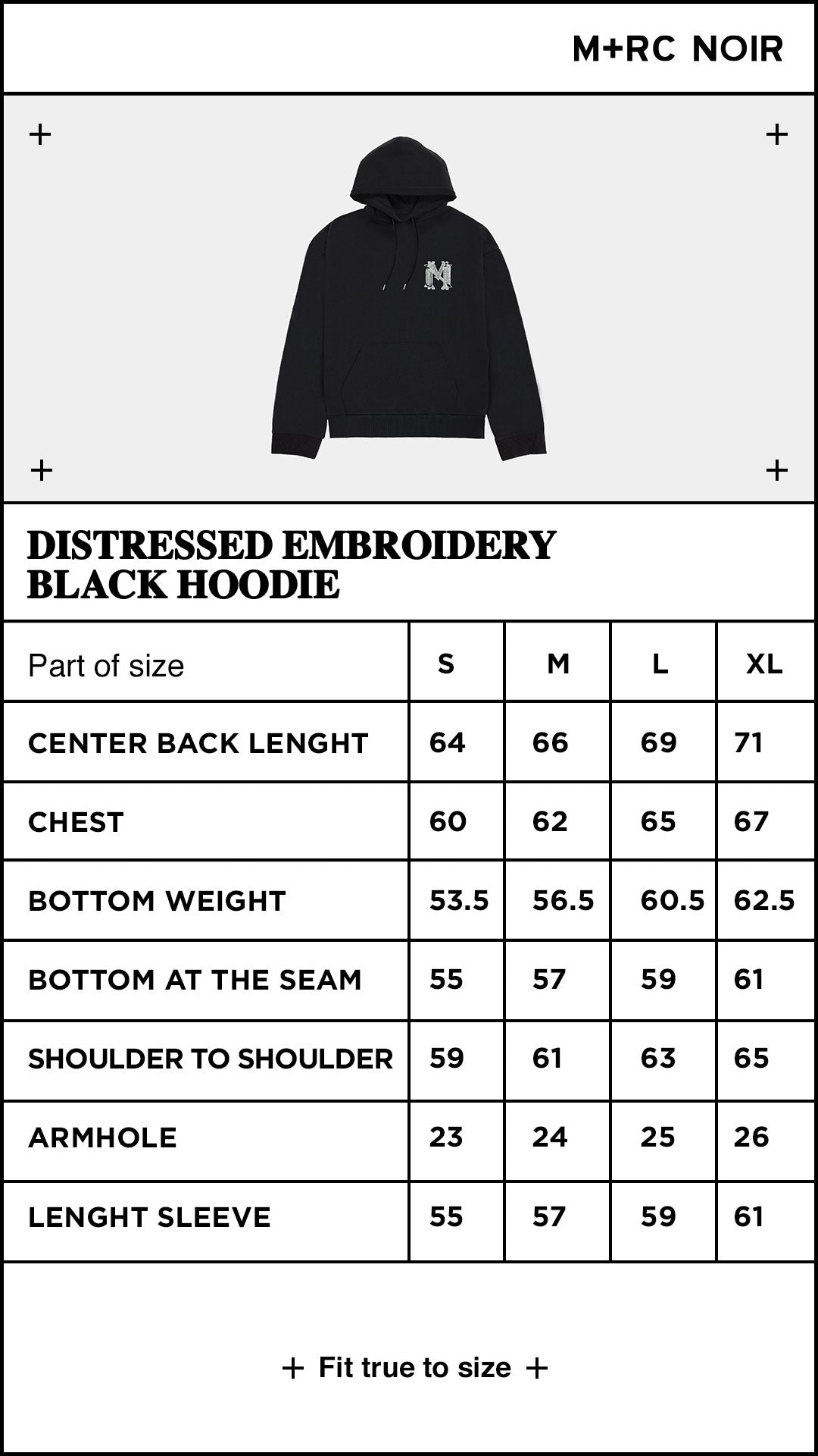 Distressed embroidery black hoodie - mrcnoir