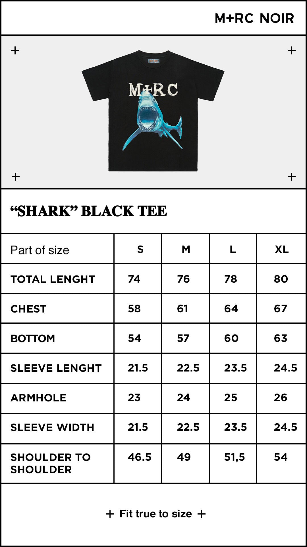Shark black tee - mrcnoir