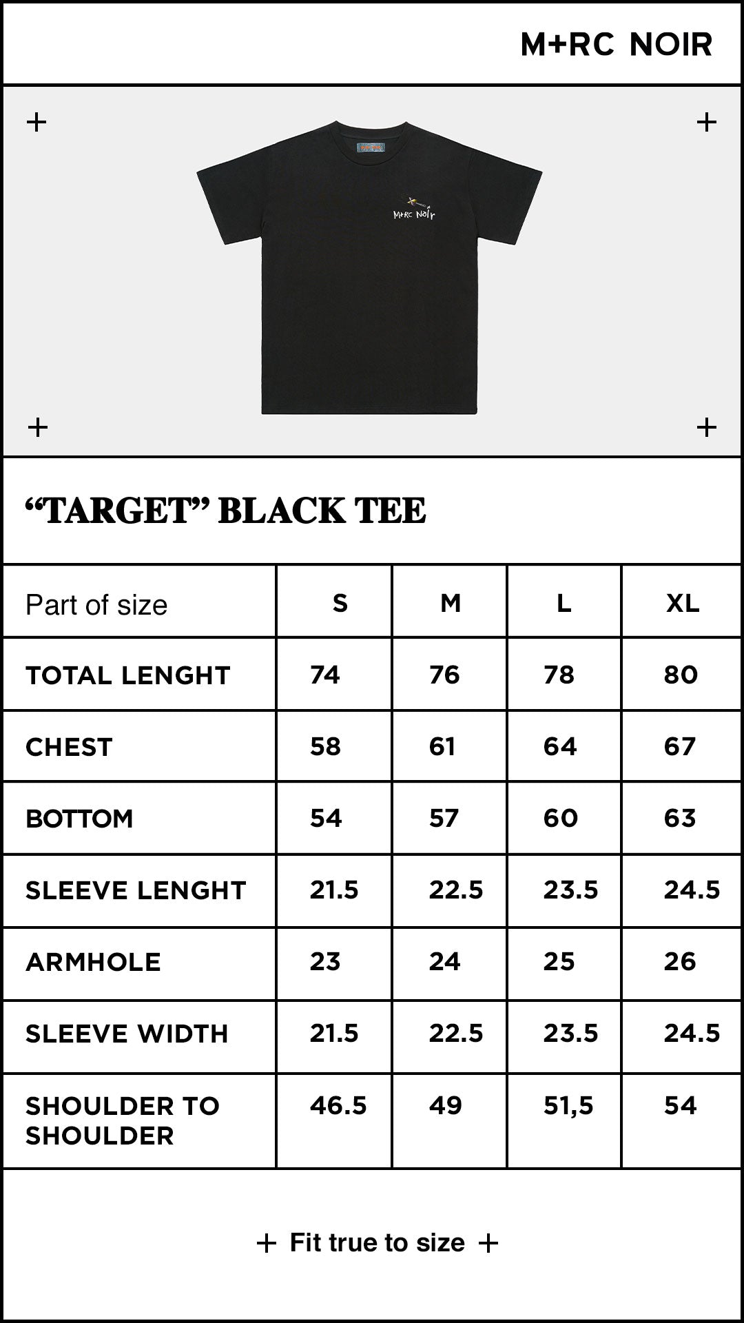 “Target” 300gms black tee - mrcnoir