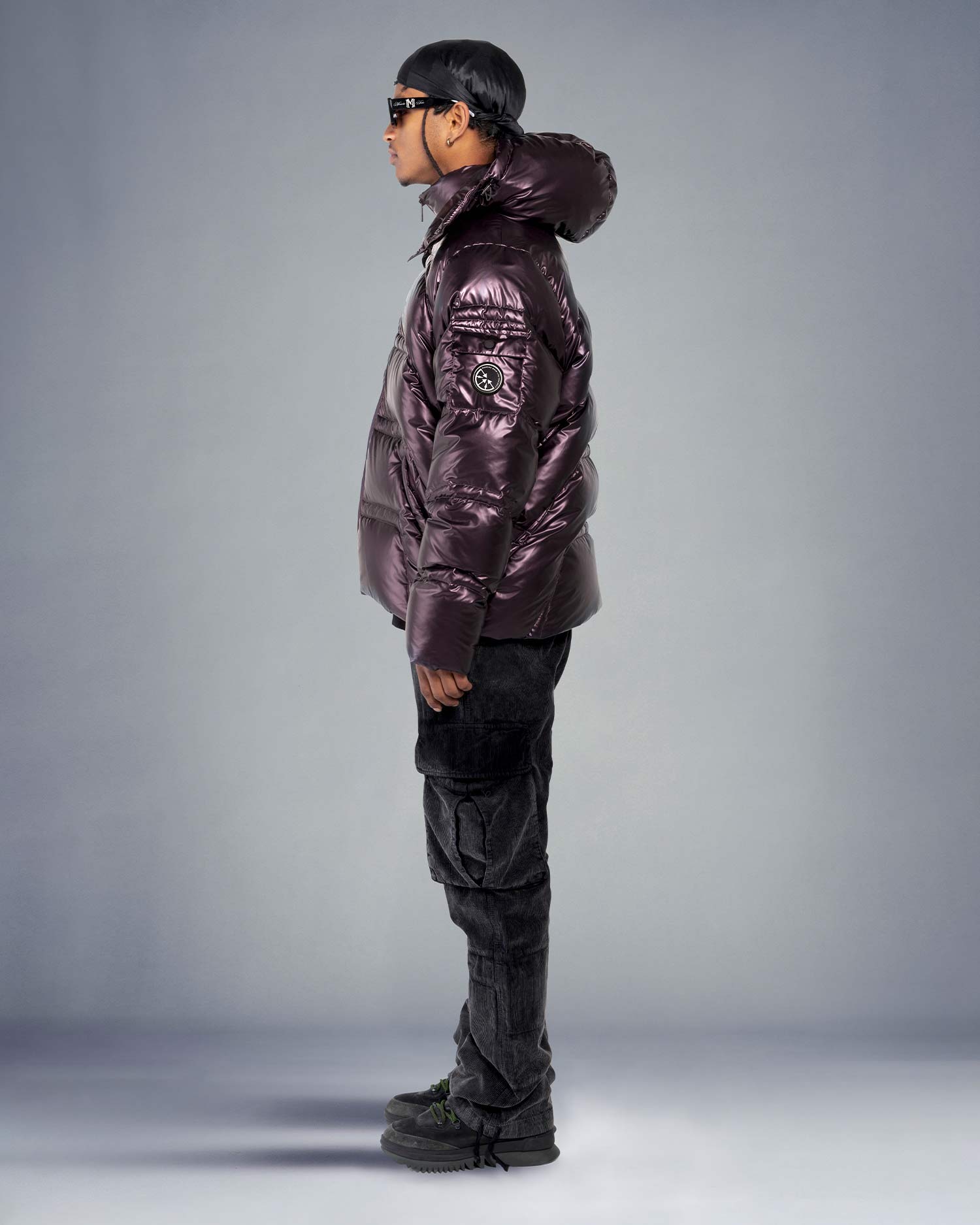 Wavy Purple Down Jacket - mrcnoir