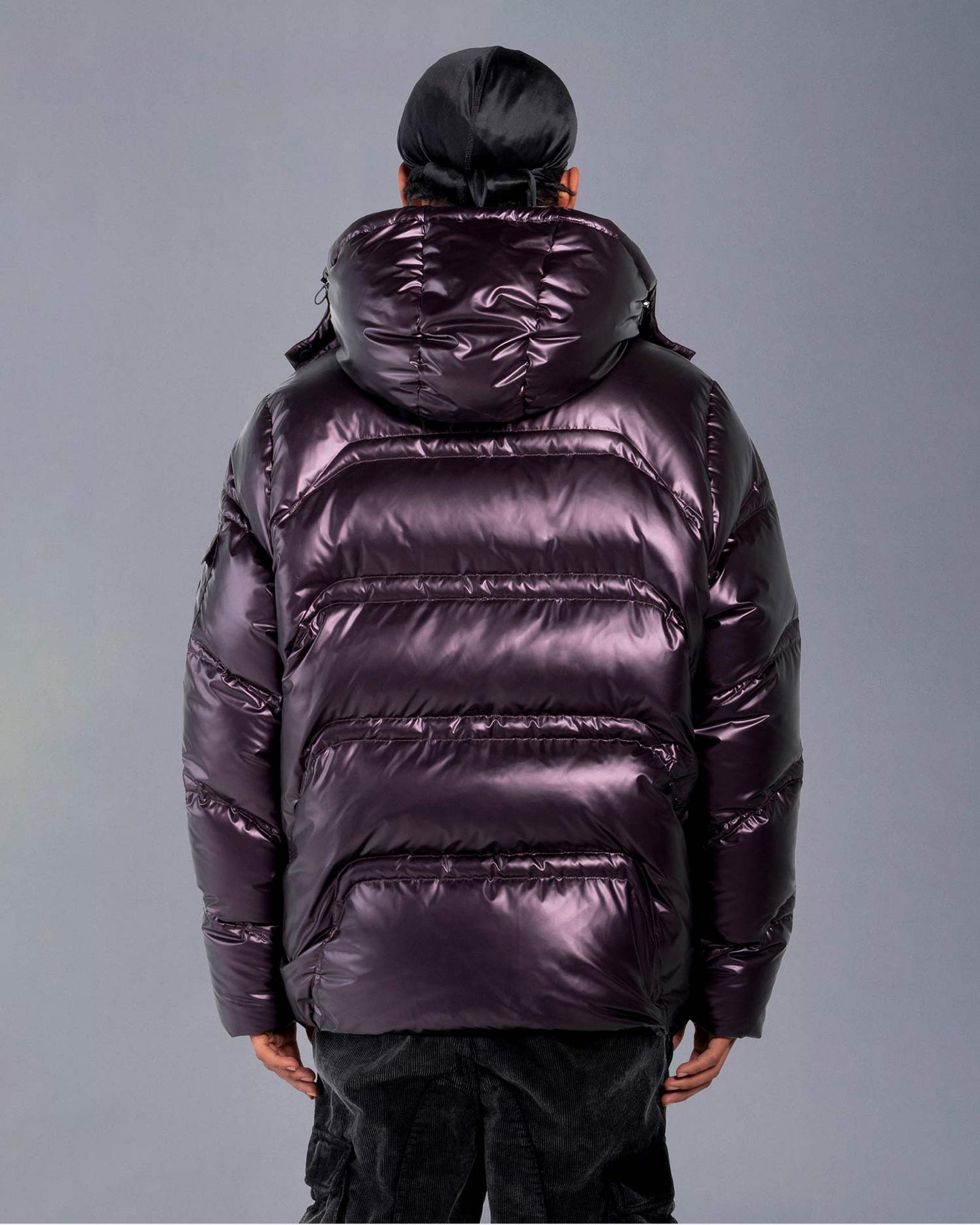 Wavy Purple Down Jacket - mrcnoir